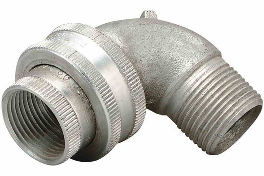 Larson Explosion Proof Conduit Union - Class I, II, III - 90-degree Male to Female Union - (2) 1/2" Hubs