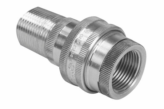 Larson Explosion Proof Conduit Coupling - 3/4" Male to Female Union - Threaded - Aluminum - C1D1