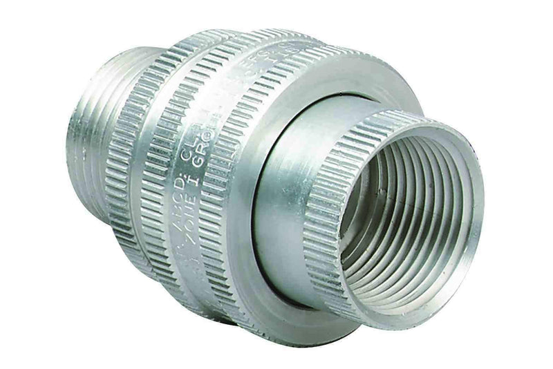 Larson Explosion Proof Conduit Coupling - 1.25" Male to Female Union - Threaded - Aluminum - C1D1