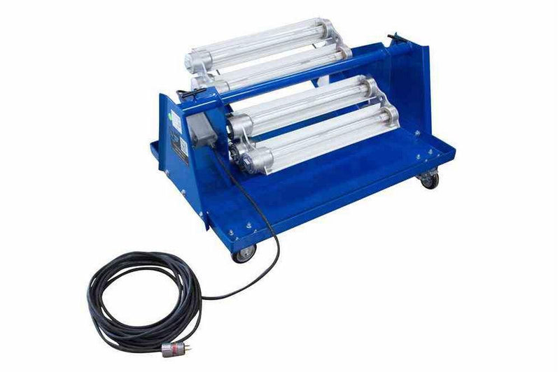 Explosion Proof LED Lights on Cart w/ Wheels-2foot-4 LED lamps-Paint Spray Booth Certified