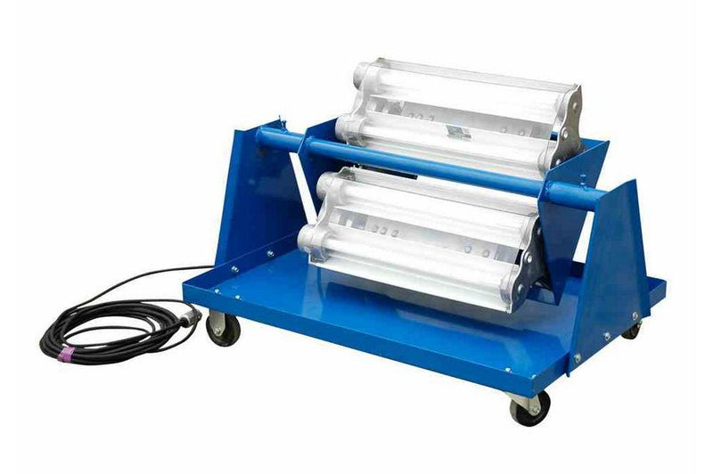 Explosion Proof Fluorescent Lights-2 Foot-4 Lamp-for Paint Booths on Cart with Wheels