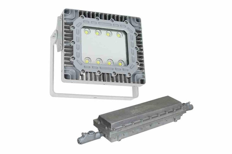 150W Explosion Proof Emergency LED Flood Light - C1D2 - Surface Mount - 17,500 lms - Wiring Hub