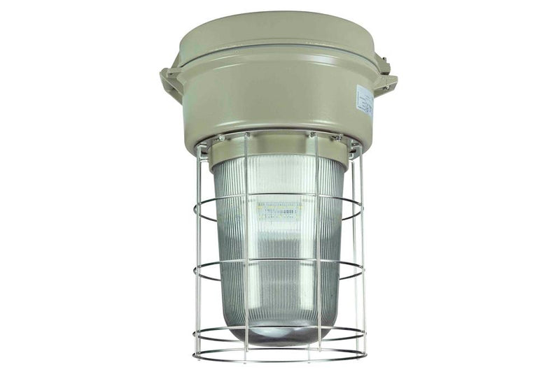 Explosion Proof LED High Bay Light w/ Built-In Photocell - C1D2/C2D1 - Equivalent to 100W Metal Halide - Globe/Guard Design