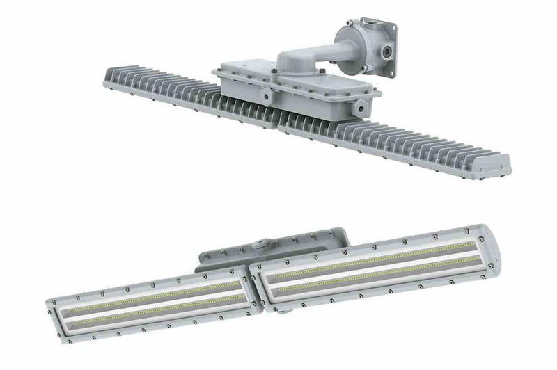 100W Hazardous Location Integrated LED Linear Fixture - C2D1 - 120-277V - 15,300 lms/End Pipe Mount - IP66/Field Serviceable