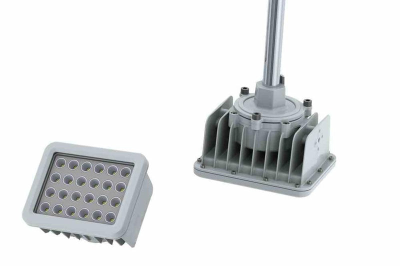 50W Hazardous Location Integrated Low Bay LED Fixture - C2D1 - 120-277V - 7,600 lms, Gasketed Bubble Lens, Pendant Mount - Food Safe