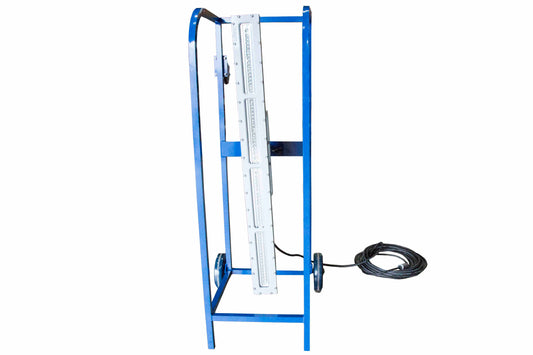 Larson Explosion Proof Low Profile LED Light on Dolly Cart with Wheels  - Adjustable Light - Portable