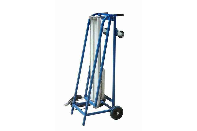 Explosion Proof Ultraviolet Paint Spray Booth Light on Dolly Cart w/ Wheels - 4f 2 lamp - 100ft Cord