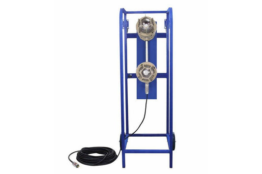 20W Explosion Proof LED Signal Light - C1D1, C2D1 - Yellow, Green - 50' 16/3 SOOW Cord - Dolly Cart