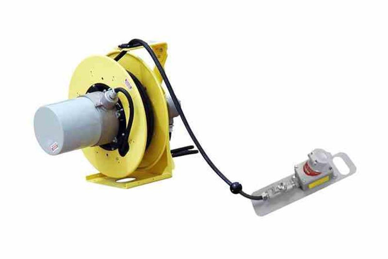 Explosion Proof Tool Tap Reel - 25' 8/3 Cable Reel w/ 20A Explosion Proof  Outlet - C1D1 Rated