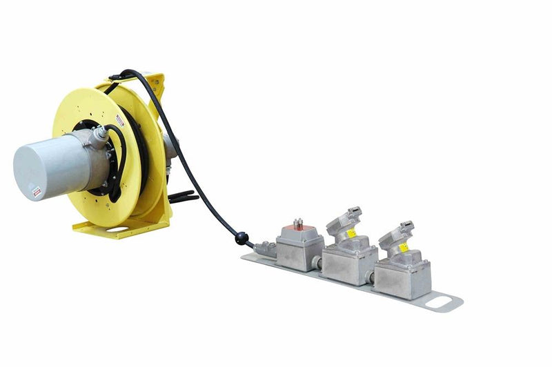 50' Explosion Proof Tool Tap Reel - Class I, Div. I - 20 Amp EXP Receptacles Plug - GFCI - 12/3 SOOW