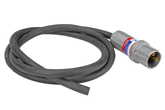Explosion Proof Plug- 250 Volt 20 Amp Rated - 2 Pole 1 Ground Configuration - 5ft Pigtail