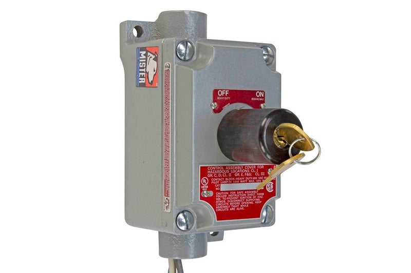 Explosion Proof Rotary Switch - Class I, II, III - Key Selector - Off/On - Maintained