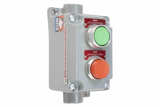 Explosion Proof Push Button Stop/Start Switch - Class I, II, III - 120-277V AC 1PH - No Lock Out