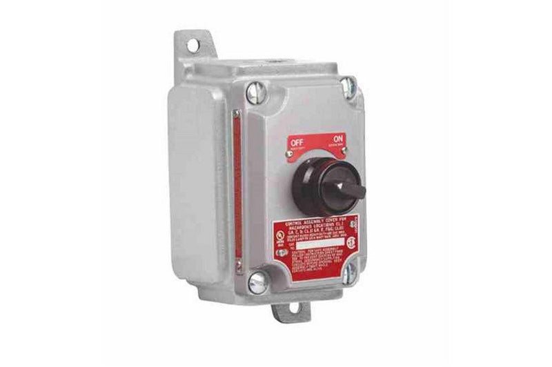 Explosion Proof 2-Selector Switch - Maintained - 480V AC 3PH, 20A Rated - 3 NO/3 NC - Feed Thru