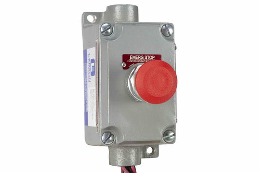 Explosion Proof Mushroom Push Button Switch - (2) Contact Blocks - Class I and II, Division 1 and 2
