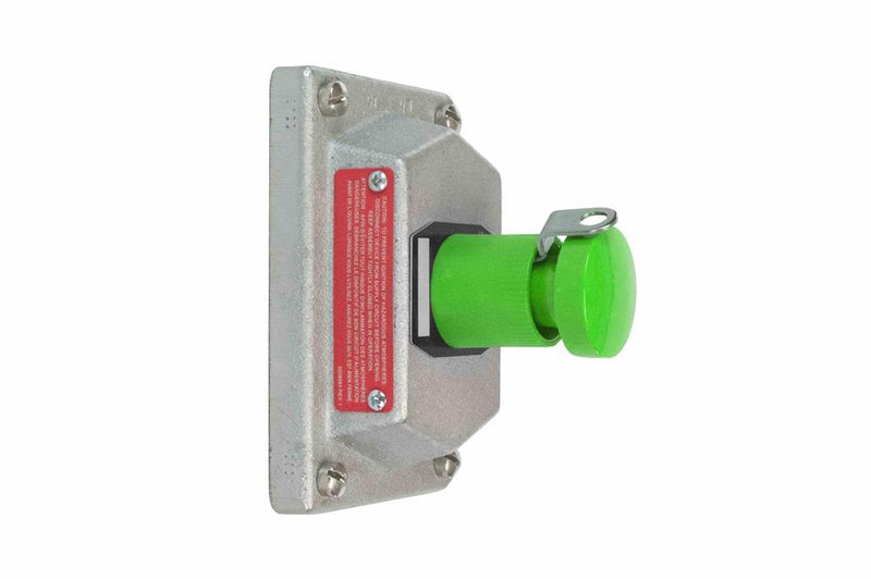 Explosion Proof 10 Amp Push Button Switch Cover - Class I and II, Division 1 and 2 - Green Button