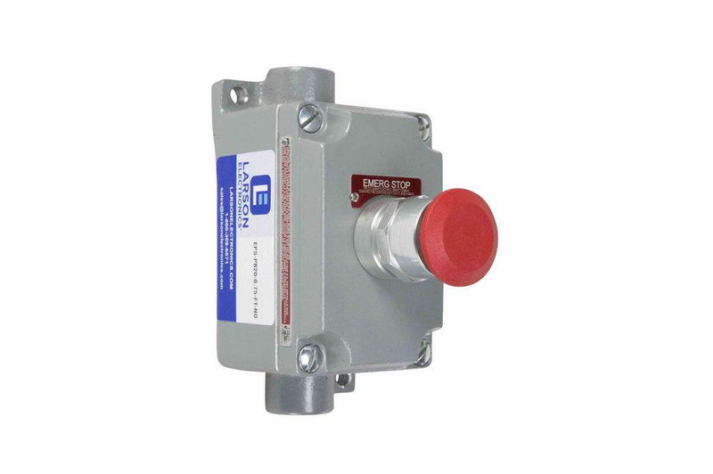 Explosion Proof 20 Amp Mushroom Push Button Switch - C I & II, Div. 1&2 - 120V AC - Bottom Feed Thru