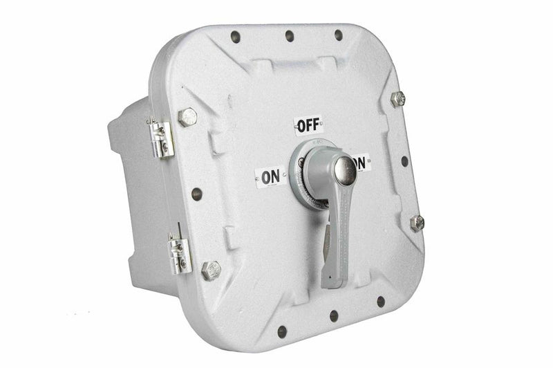 50A Explosion Proof Circuit Breaker Switch - Class I, II, III - 600V Rated, 3P - (4) Hubs