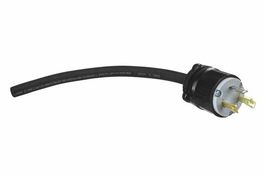 Larson Replacement Industrial Plug - 1' 10/3 SOOW Cord w/ Blunt Cut End - L5-30P Male Cord Cap