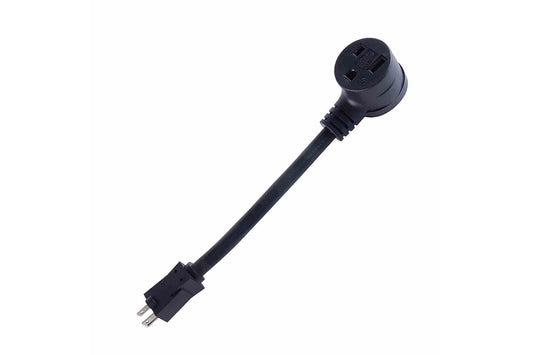 Larson 1' Foot Adaptor Cable - 6-50C Molded Connector to  5-15P - 1' 10/3 SOOW Cable