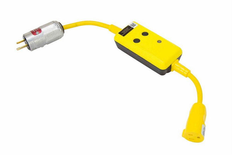 18'' 12/3 SOOW Line-cord w/ GFCI Protected Outlet - 20 Amp - Explosion Proof Plug - Hot Work Permit