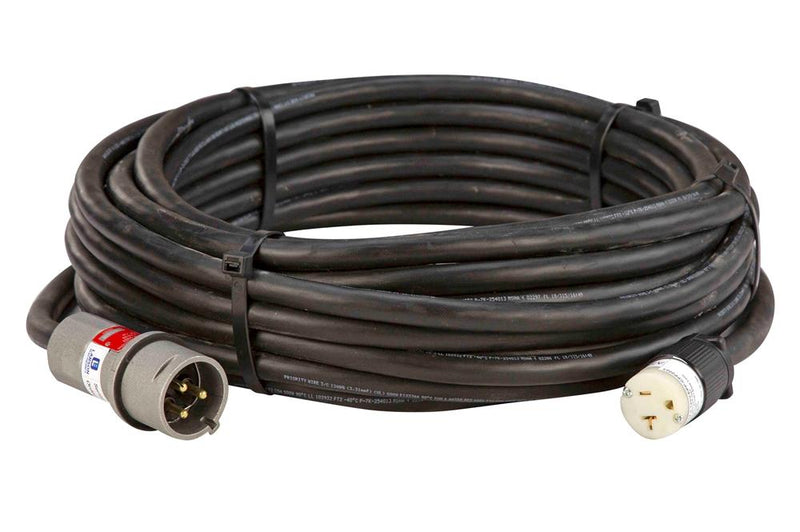 50' 12/3 SOOW Linecord - 125V - 20A - Male Pin/Sleeve Plug - 5-20C Female Connector- Hot Work Permit