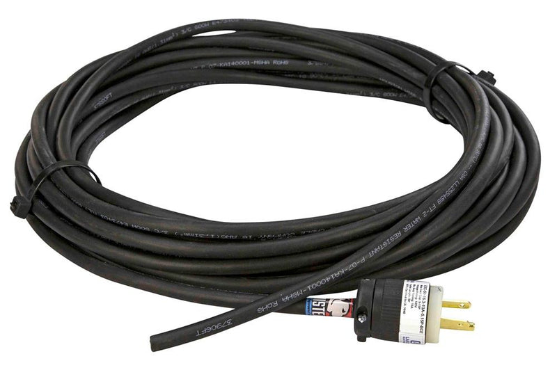 50' 16/3 SOOW Straight Blade Extension Power Cord - 5-15 - 125V - 13A - Outdoor Rated - Blunt Cut