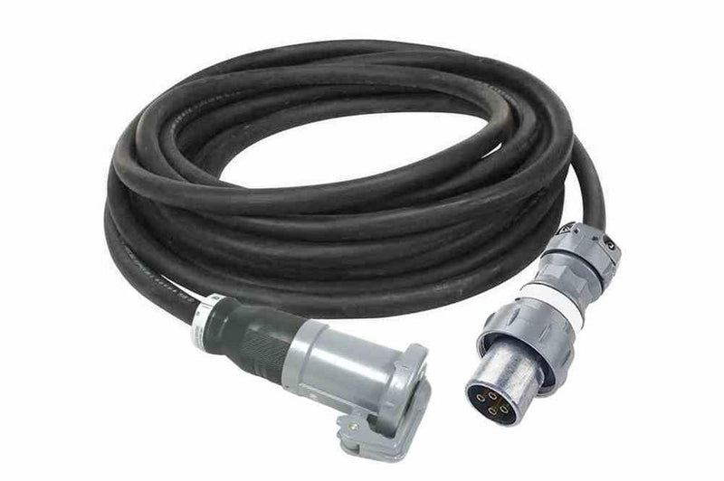 50' 6/4 SOOW Extension Cord - 60A Continuous - 600V Rated, 3P4W - Male Plug/Female Connector