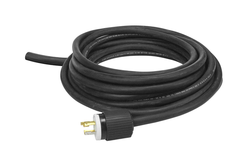 Larson 6' 12/3 SOOW Extension Power Cord - 125V - 20A Rated, Outdoor Rated - L5-20P, Blunt Cut End