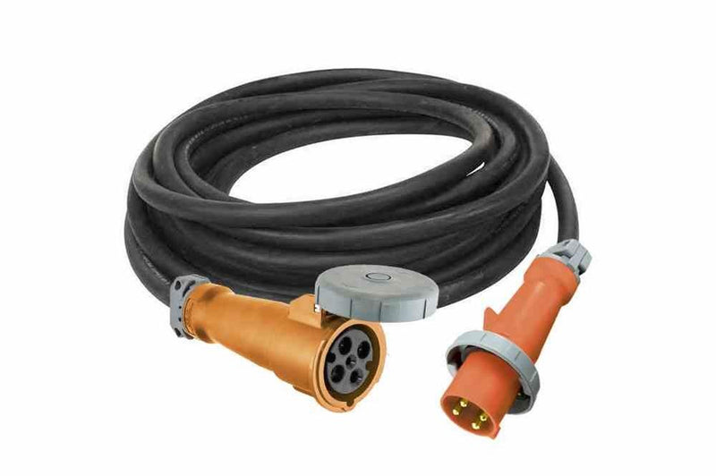 75' 4/4 Type W Weatherproof Extension Power Cord - 100 Amps Rated - 120/240V - 3P4W Plug/Connector