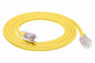 100' 12/3 SJTW Extension Power Cord - 125V - 15A Rated, Molded Plug - Yellow/Outdoor