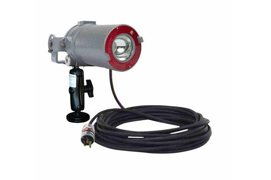 25W Explosion Proof LED Light - C1D1-2 - C2D1-2 - Adj Double Ball Mount - 50' Cord w/ EXP Plug