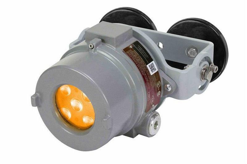 25W Explosion Proof Amber LED Warning Strobe Light - C1D1 - Magnetic Mount - Aluminum - 9-60V DC