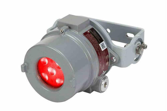 25W Explosion Proof Red Crane LED Warning Light- C1D1-2 - C2D1-2 - Aluminum Housing - 9-60V DC