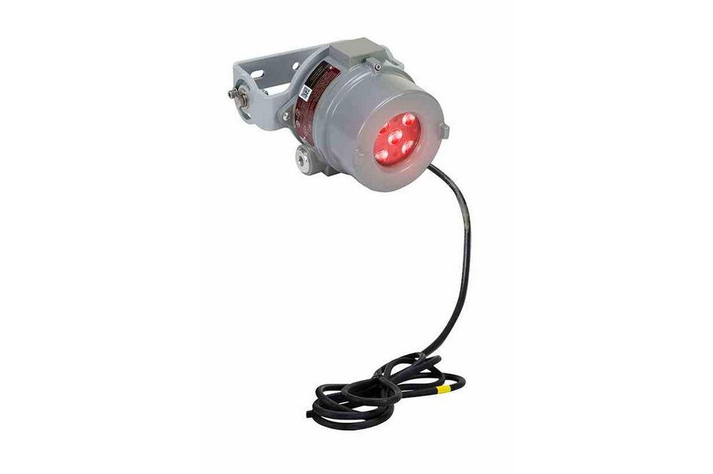 25W Explosion Proof Red LED Indicator Light- C1D1-2 - C2D1-2 - Aluminum Housing- 9-60VDC - 10' Cord