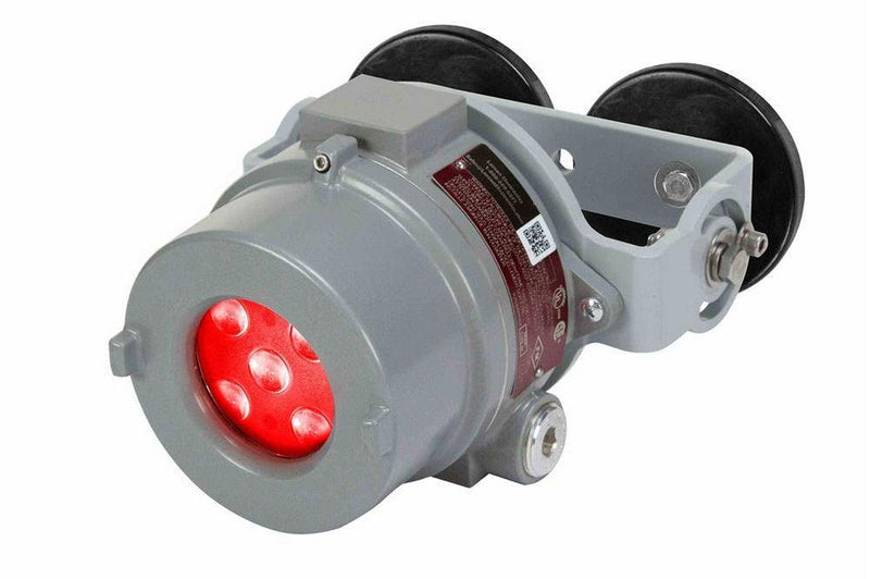25W Explosion Proof Red LED Warning Strobe Light - C1D1 - Magnetic Mount - Aluminum - 9-60V DC