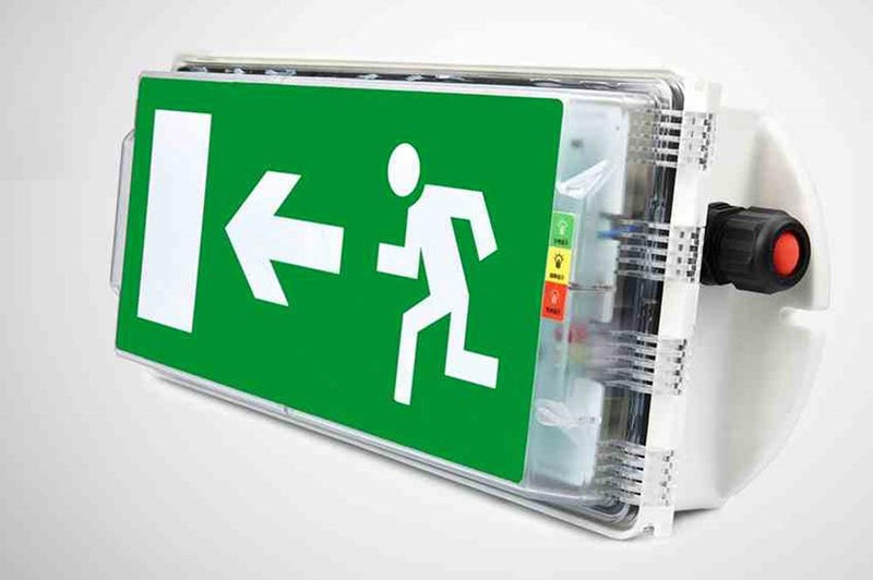 Explosion Proof Emergency LED Exit Sign - 100-250V AC - 3W LED, 90+ Min Emergency Runtime - ATEX/IECEx Rated