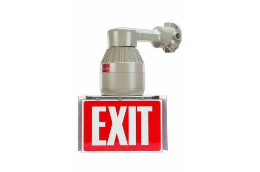 42W Explosion Proof Compact Fluorescent Exit Sign - Class I, Div. 1 & 2 - 120-277V AC - 8" Letters