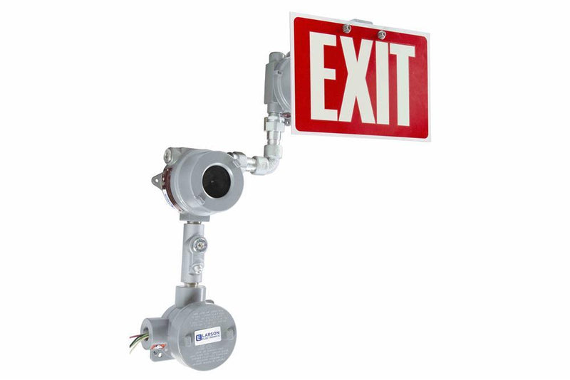 Explosion Proof Exit Sign - Class I, Division 1 & 2 - IP65 - 120V/277VAC - Emergency Battery Back-Up