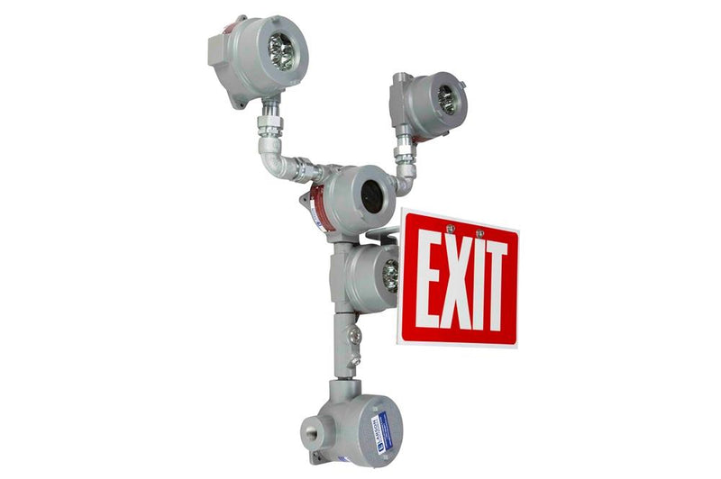 Explosion Proof Bug Eye Emergency LED Exit Fixture - Self-Testing- 90 Min. Emergency Runtime- C1D1&2