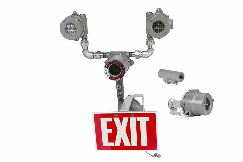 Explosion Proof Bug Eye Emergency LED Exit Fixture - Self-Testing- 90 Min. Runtime- Remote Head