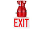 10W Red Explosion Proof LED Exit Sign - 1050 Lumens - C1D1&2 - 120-277V AC - Constant Operation