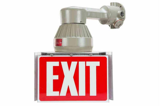 Explosion Proof Exit Sign - Class I, Div. I & II - 120-277 Volts AC