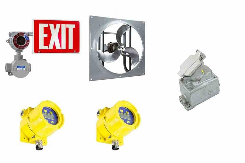 C1D1 Explosion Proof Extraction Room Equipment Package - Designed for 40' Container Extraction Rooms - CO2 Sensor