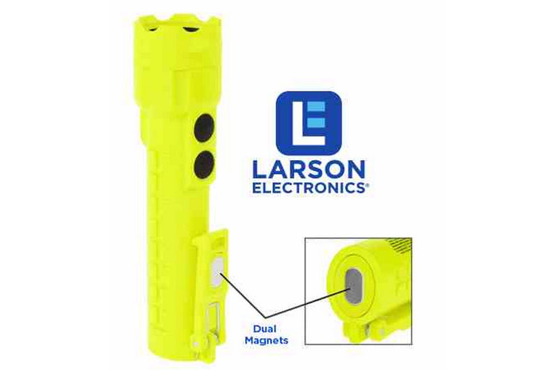 Larson Intrinsically Safe - Dual Beam- LED Flashlight - Push Button Switch - 240 Lumens - Dual Magnets