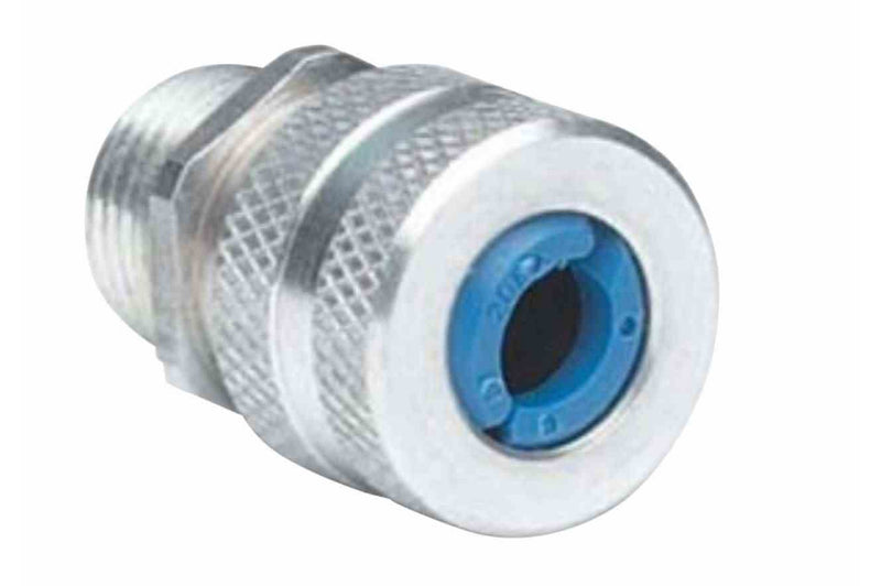 Larson 3/4" Aluminum Cord Grip - 0.375" to 0.5" Cable OD - Neoprene Grommet - Nylon Retention Ring