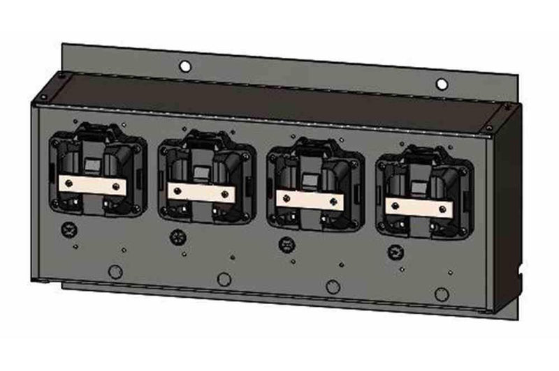 Four Bank Charger for Explosion Proof Right Angle LED Light - 120/240V