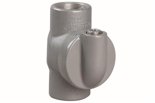 Explosion Proof Sealing Fitting - Class I, II, III - Iron - 3.5" NPT Hub - Gray