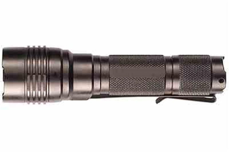 Military Tactical LED Flashlight - (4) Beam Output - Mil-spec Hard Anodized - USB Rechargeable Batt. - Nylon Holster