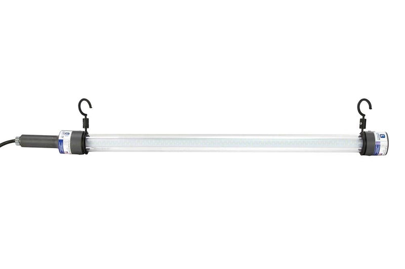 14 Watt LED Drop Light/Task Light with Hanging Hooks - 50' Cord - 3' Tube - LED Shelter Light